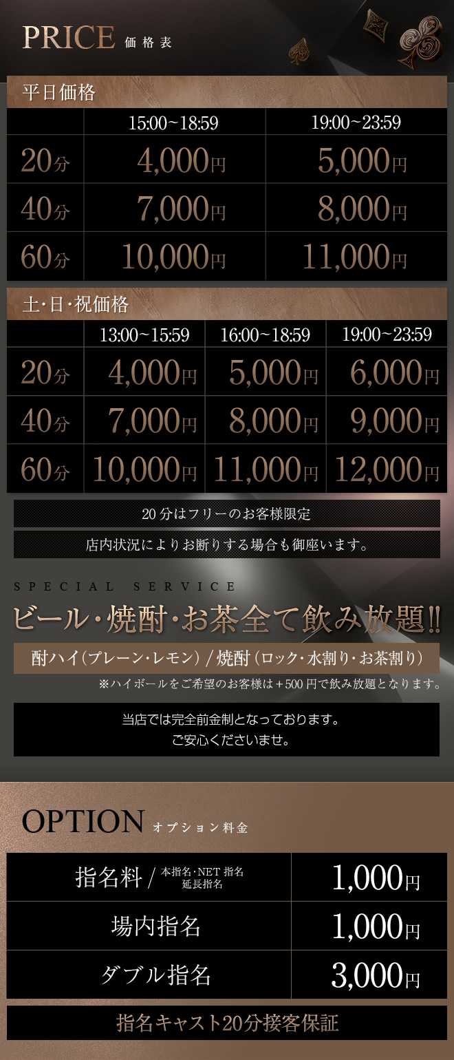料金表